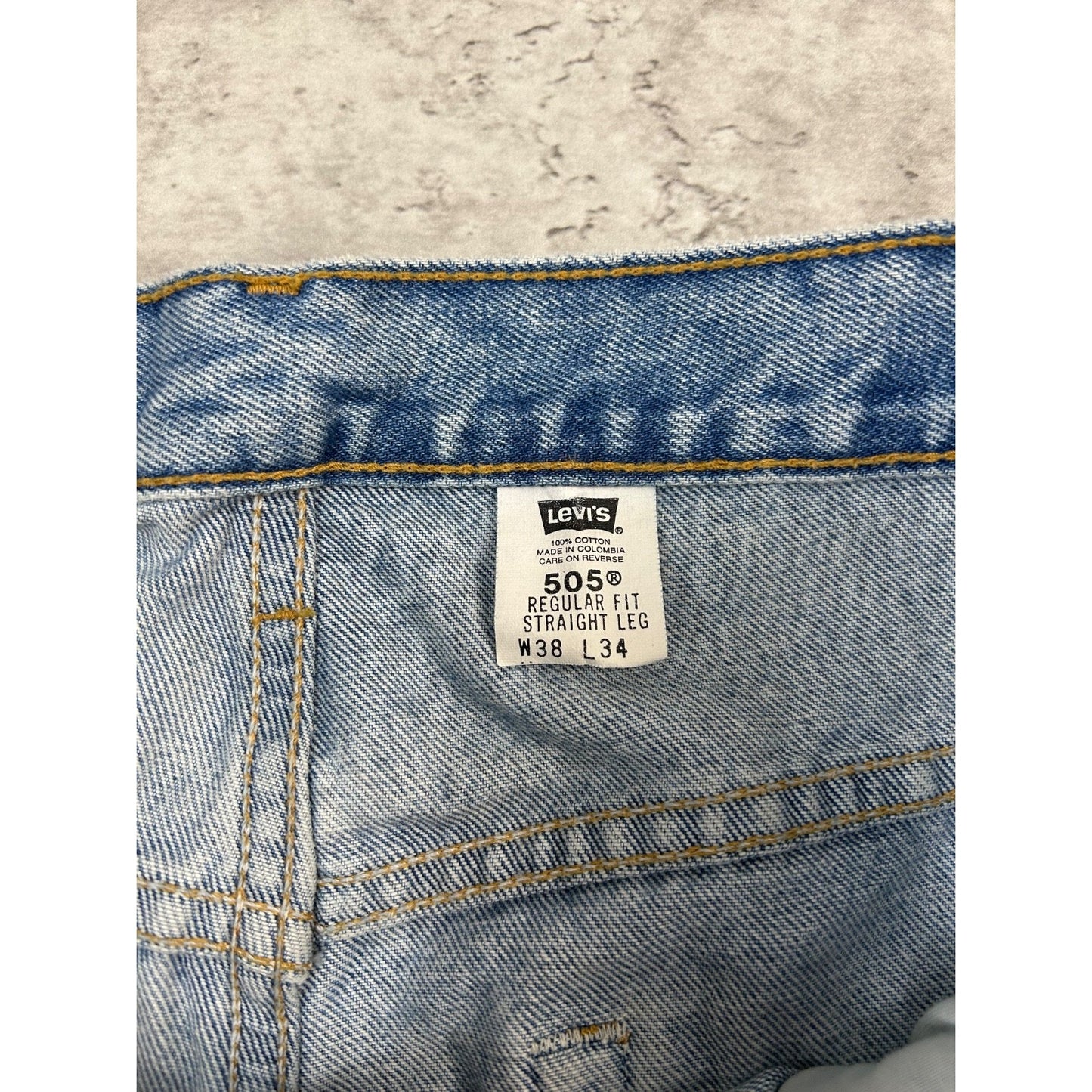 Vintage 90s Levis 505 Red Tab Light Wash Denim Pants Size 36