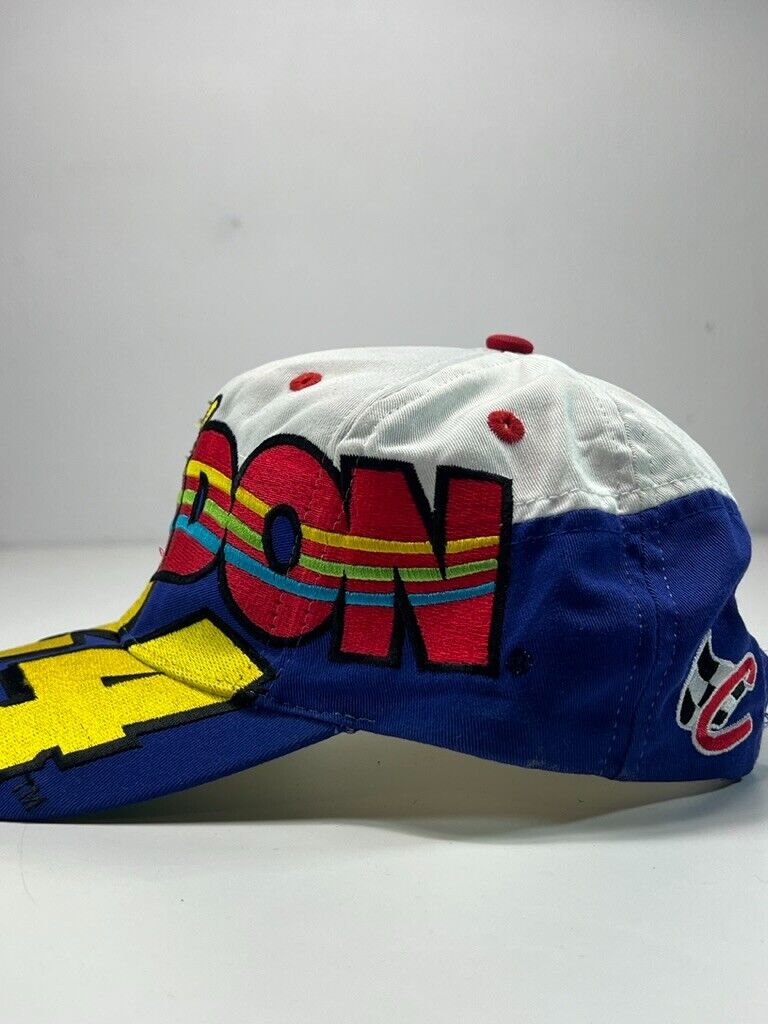 Vintage 90s Jeff Gordon #24 Nascar Embroidered Big Graphic Snapback Hat OSFA