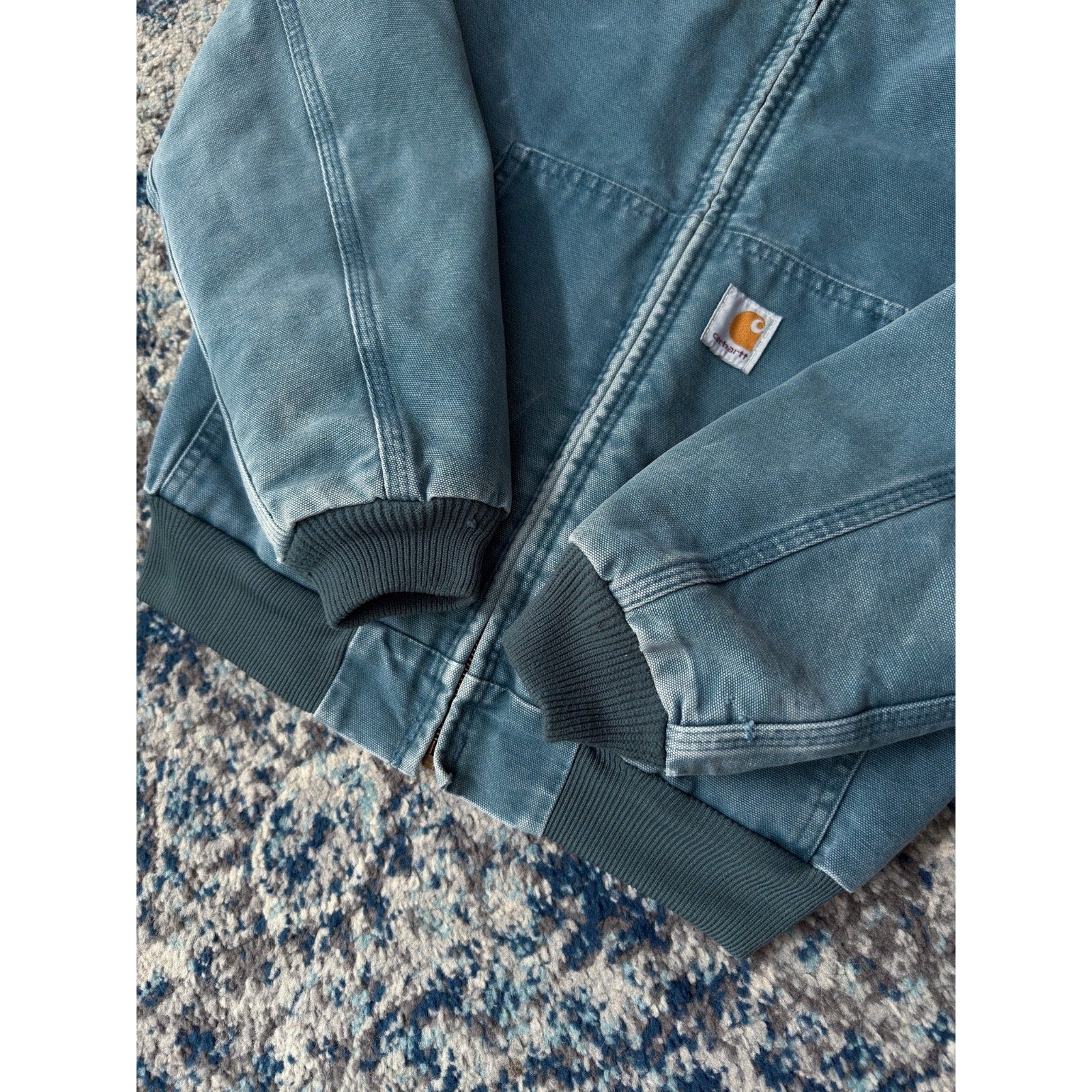 Vintage Womens Carhartt Quilted Lined Canvas Active Jacket Size Small