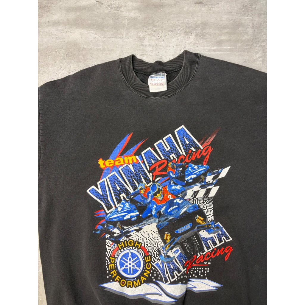 Vintage 90s Team Yamaha Racing Snowmobile Graphic Sweatshirt Size Large