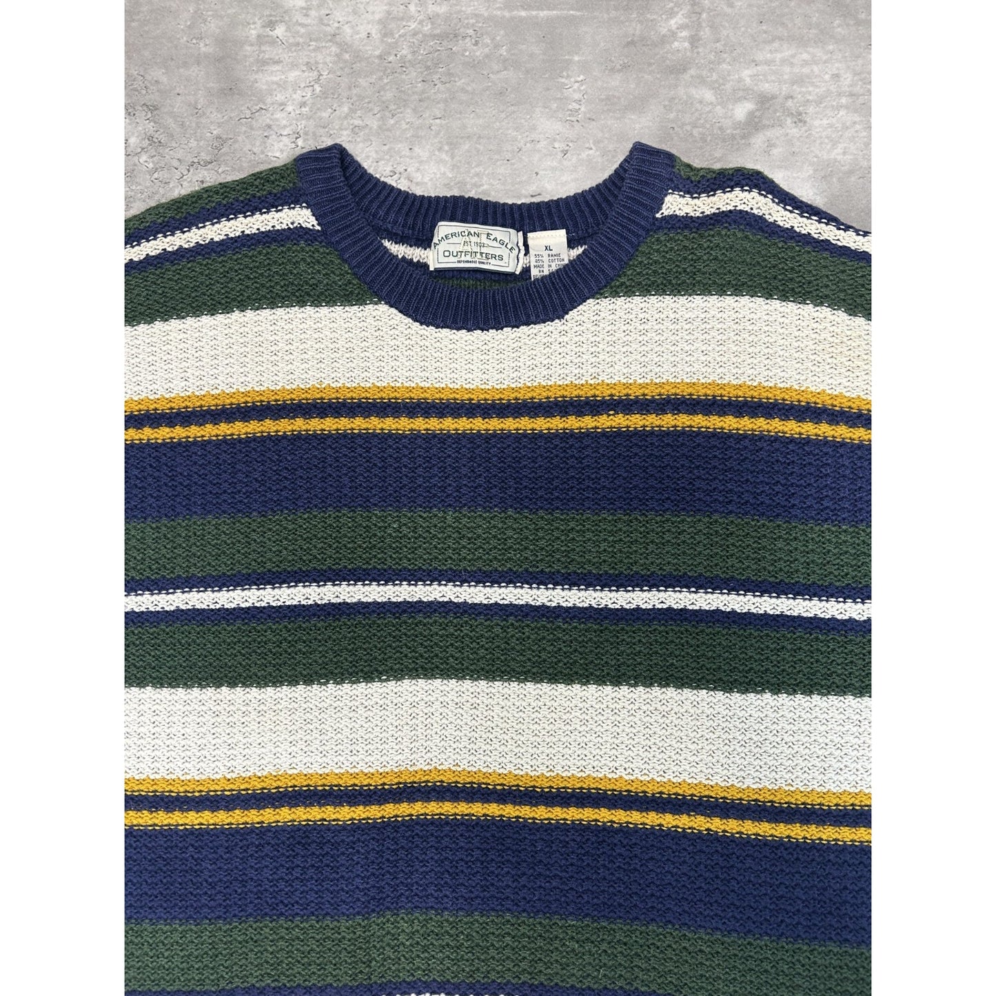 Vintage 90s American Eagle Outfitters Striped Pullover Knit Sweater Size XL