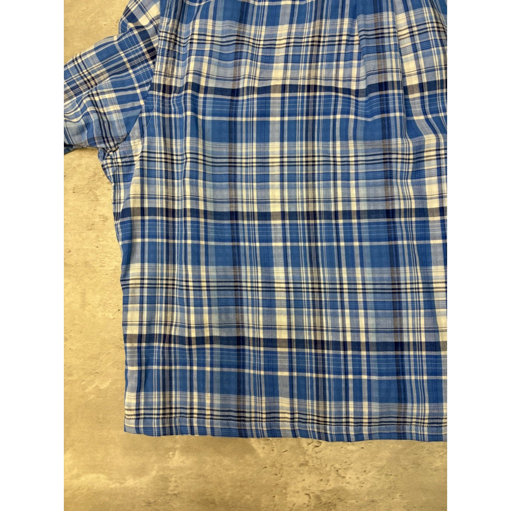 Vintage Polo Ralph Lauren Embroidered Pony Cropped Button Up Shirt Size Large