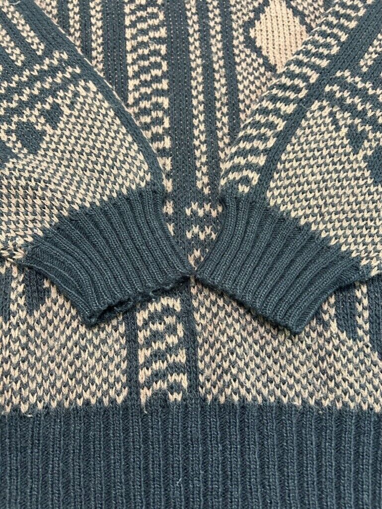 Vintage Edison Knitwear Geometric pattern Knit Sweater Size Medium Made in USA