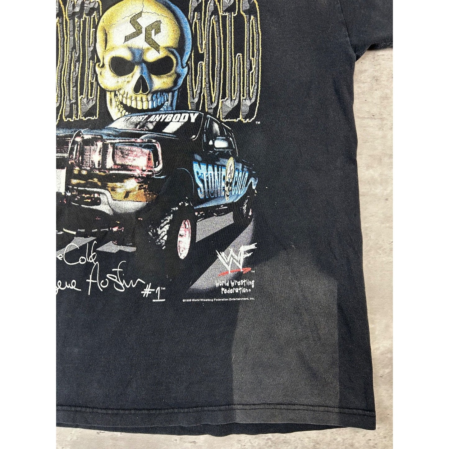 Vintage 1999 WWF Stone Cold The Texaas Rattlesnake T-Shirt Size Large