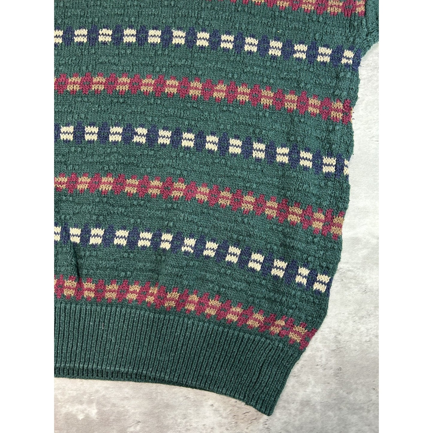 Vintage 90s American Eagle Abstract Striped Ribbed Knit Sweater Size XL