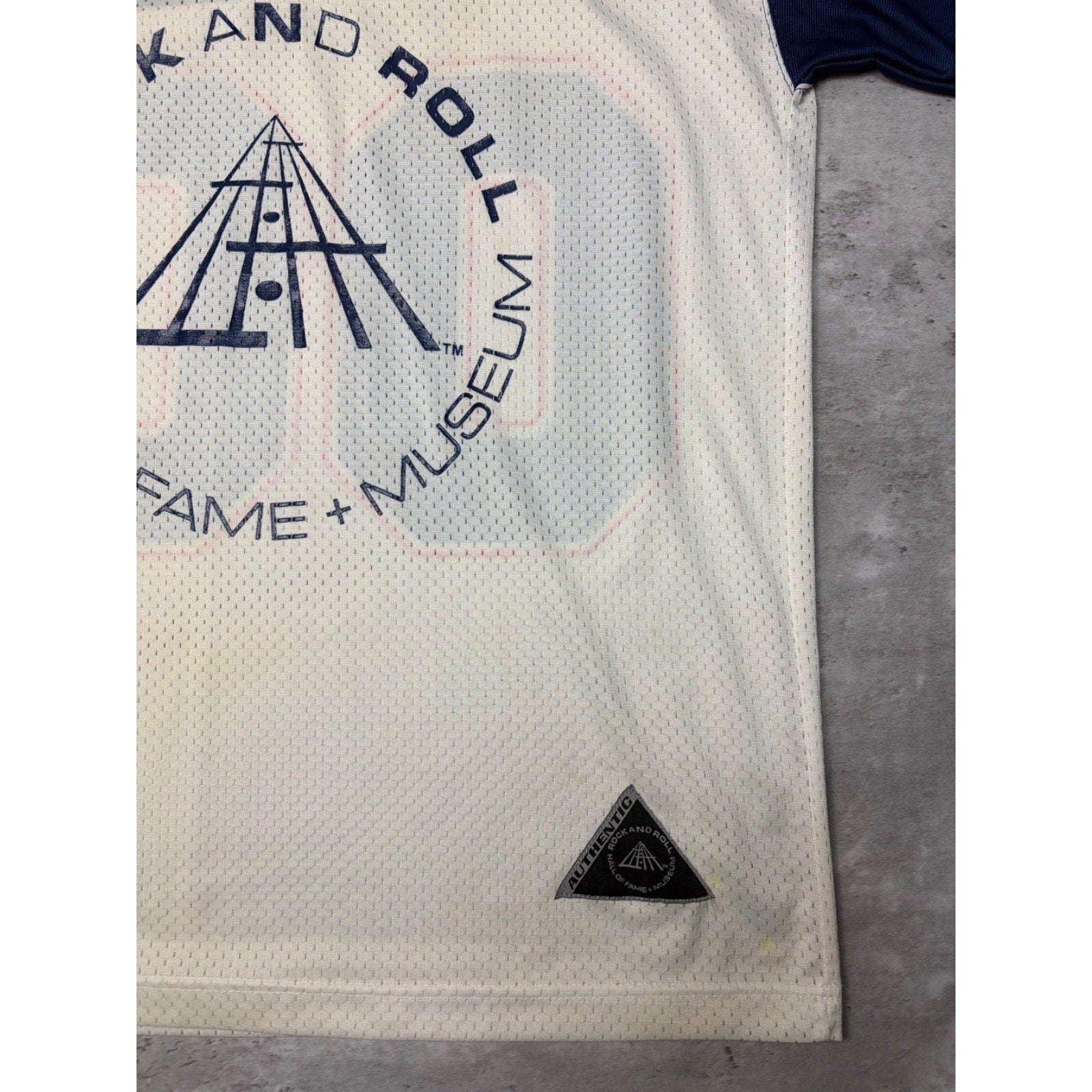Vintage Rock And Roll Hall Of Fame Graphic Destination Football Jersey Sz Medium