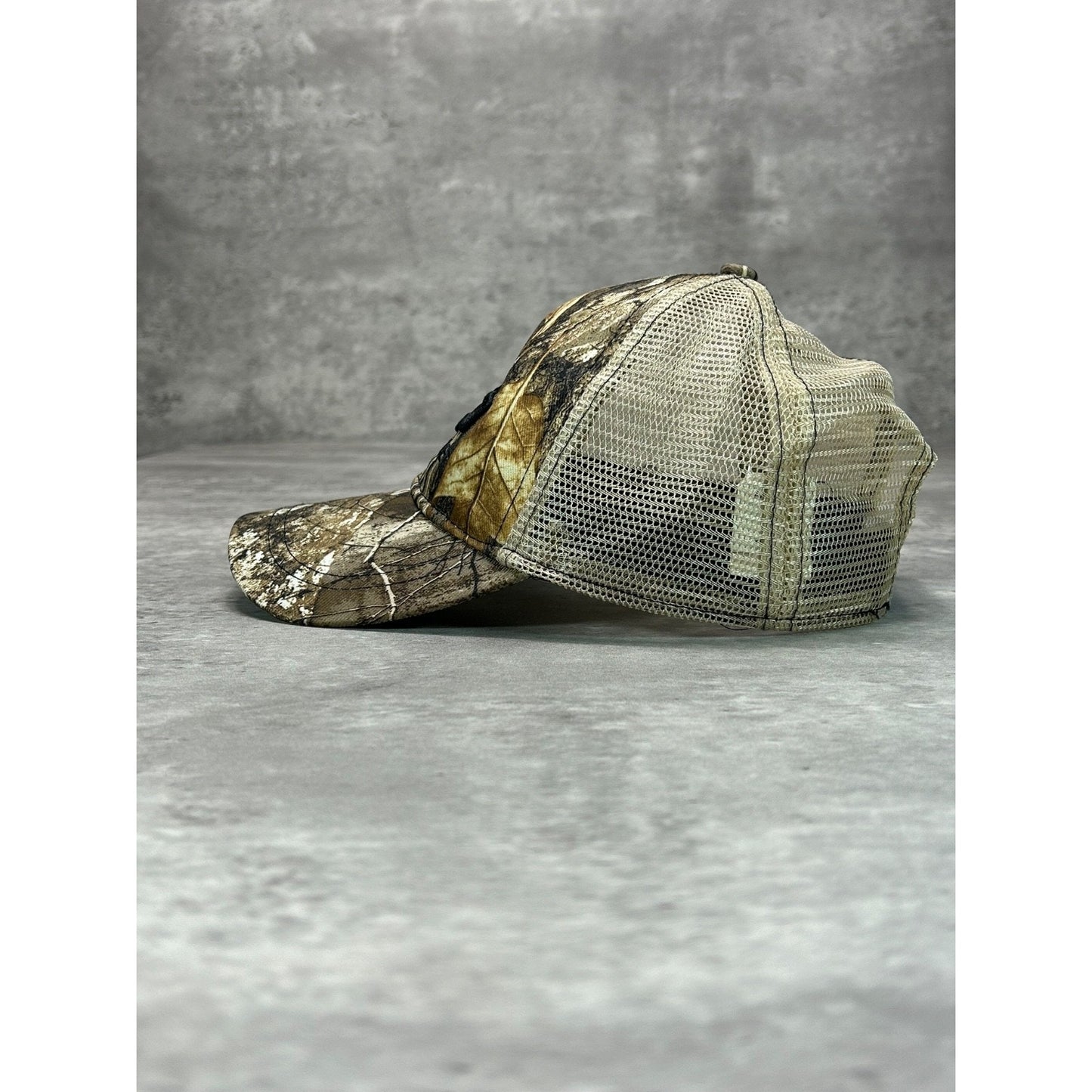 Vintage Chevrolet Embroidered Logo Tree Camo Trucker Snapback Hat OSFA