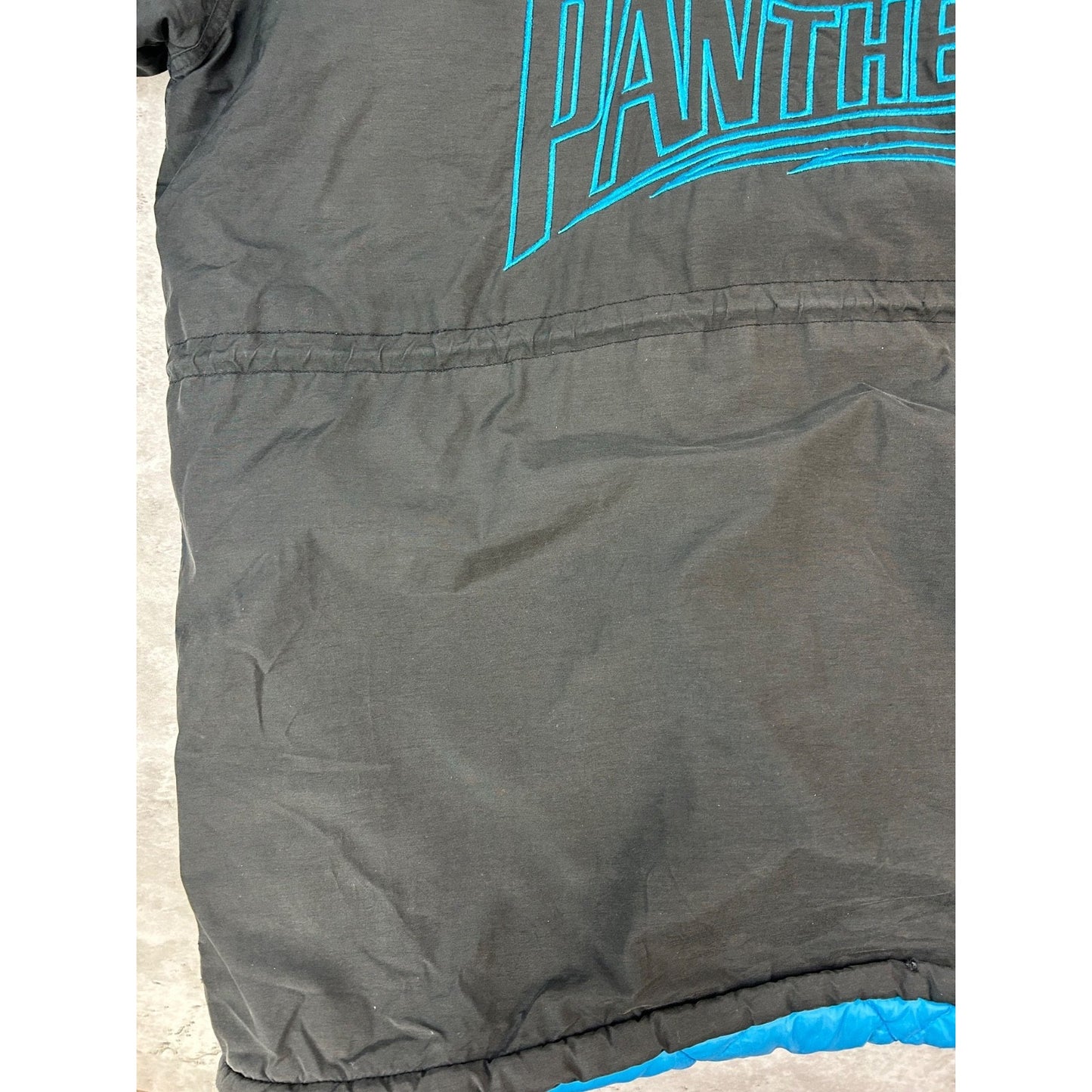 Vintage 90s Carolina Panthers NFL Reebok Insulated Long Jacket Jacket Size XL