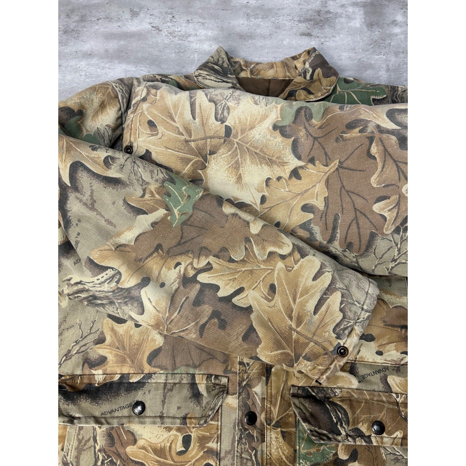 Vintage 90s Gander Mountain Advantage Camo Insulated Hunting Jacket Size Large