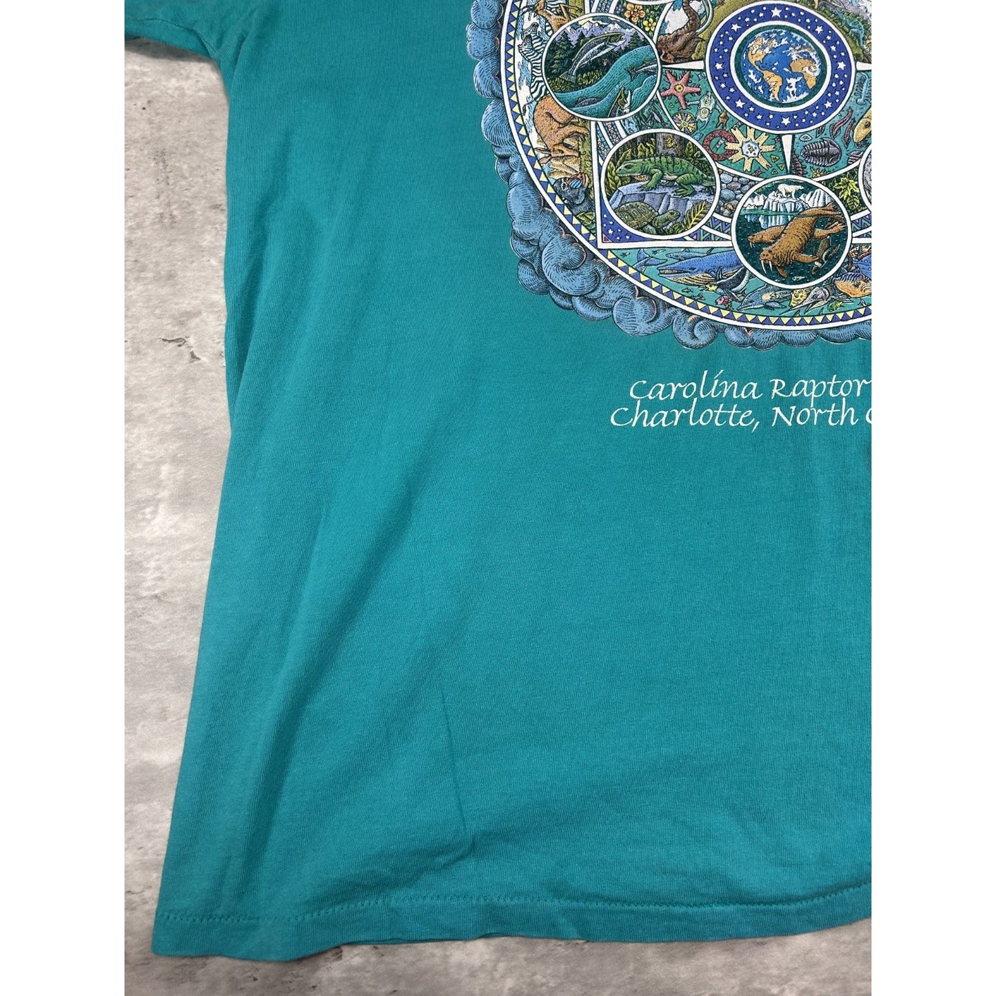 Vintage 90s Treasure Earths Magic Nature Wildlife Graphic T-Shirt Size XL