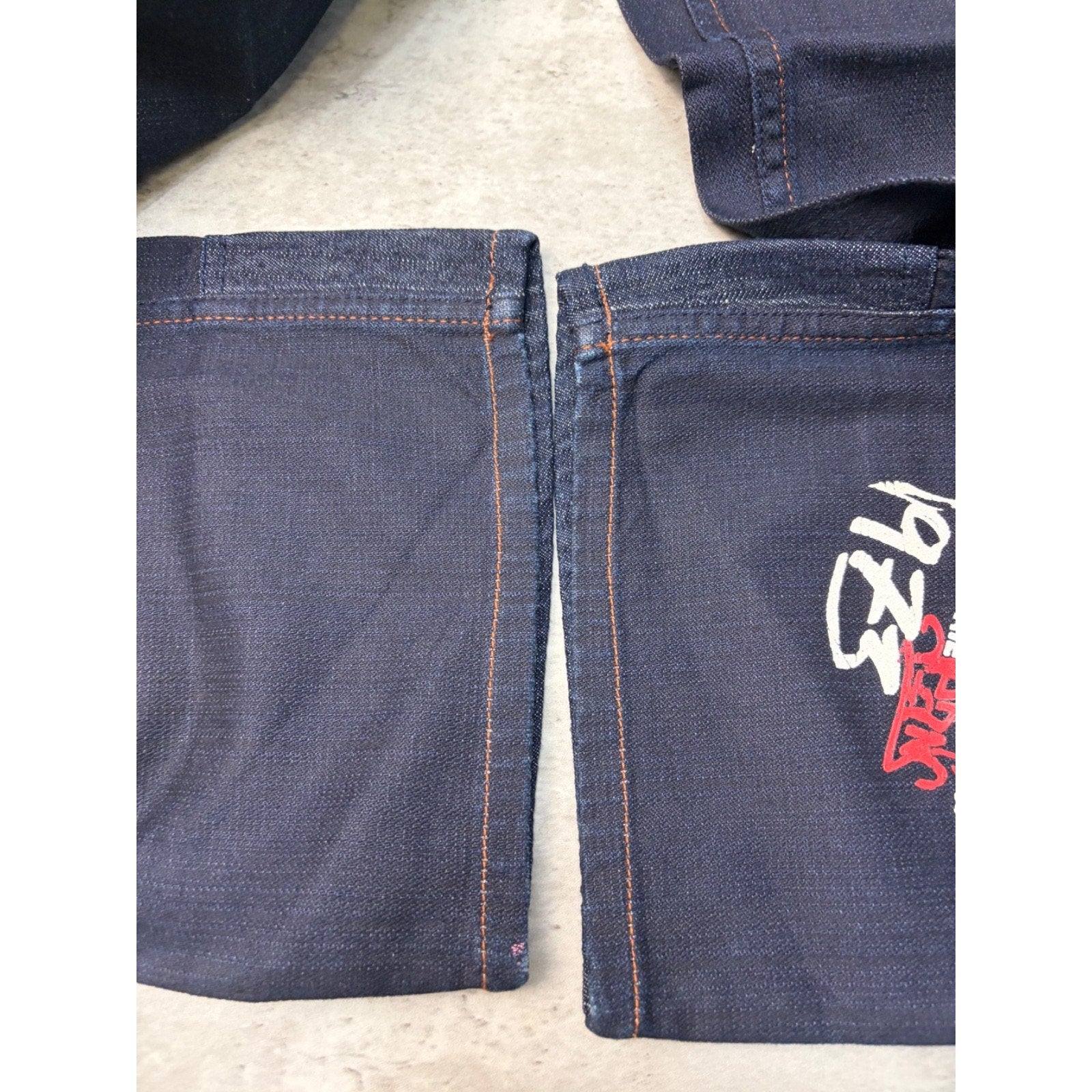 Vintage Y2K Womens Pepe Jeans Graffiti Graphic Dark Wash Denim Pants