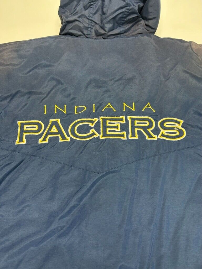 Vintage 90s Indiana Pacers NBA Embroidered Insulated Full Zip Jacket Size Large