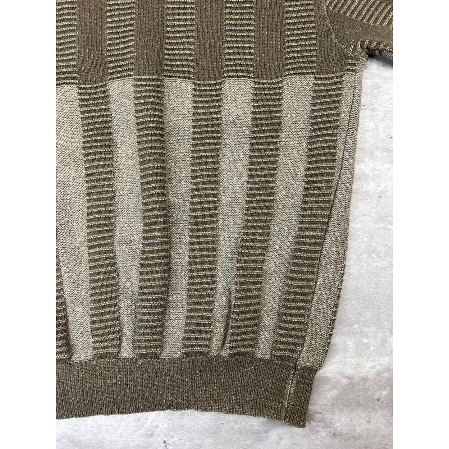 Vintage 90s Golf Paneled Graphic Pullover Ribbed Knit Sweater Size Large