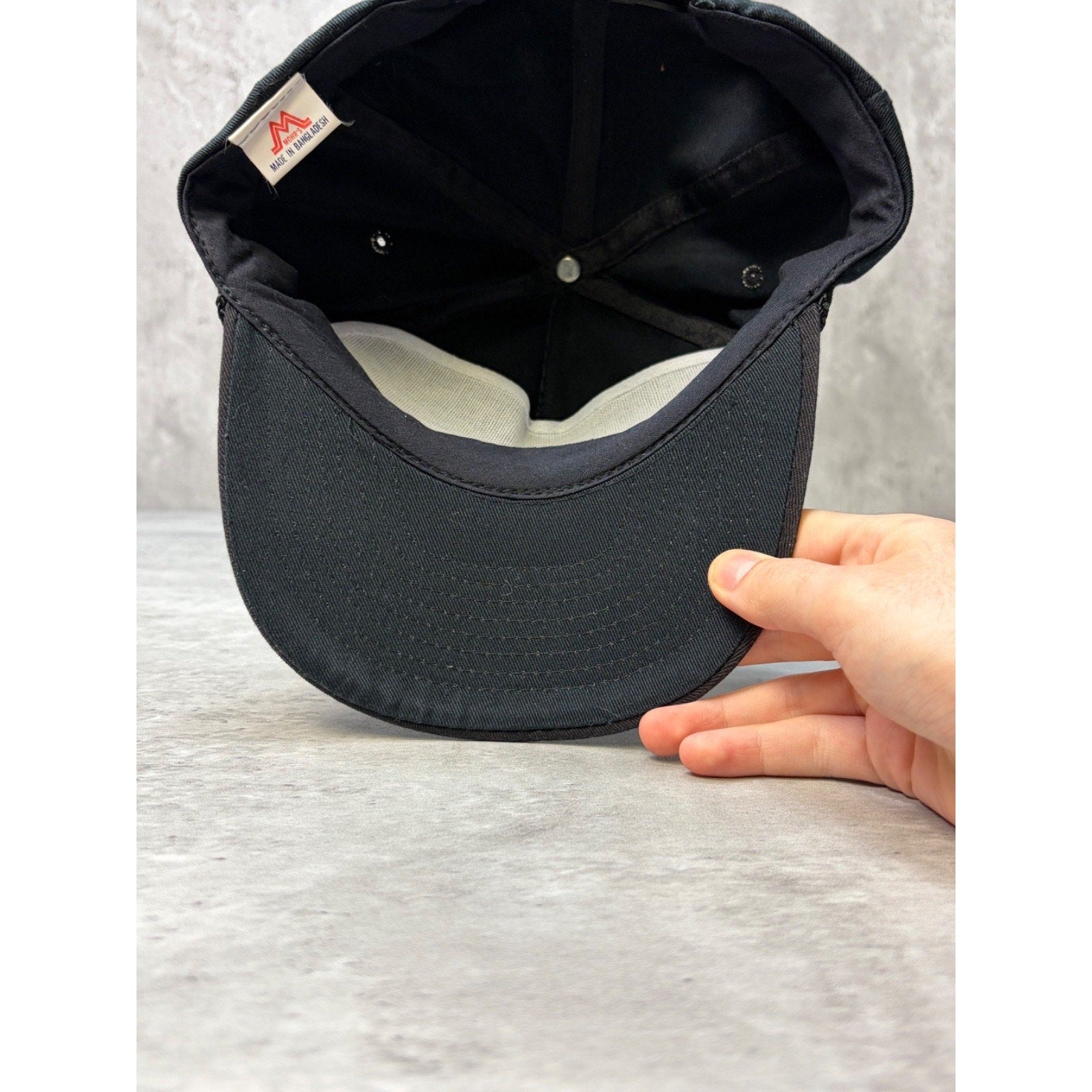 Vintage 80s/90s Blank Black Snapback Hat OSFA