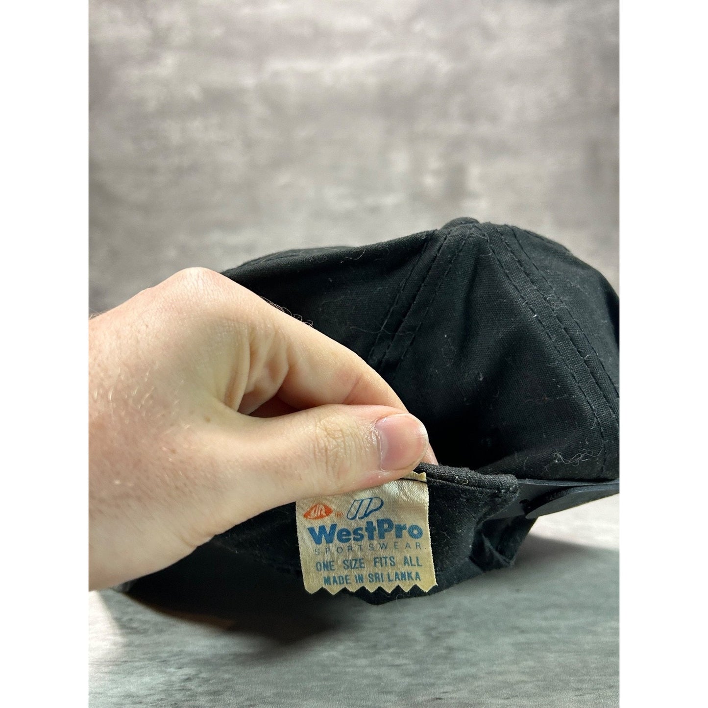 Vintage Defrance Embroidered Spellout Snapback Hat OSFA Black/Blue