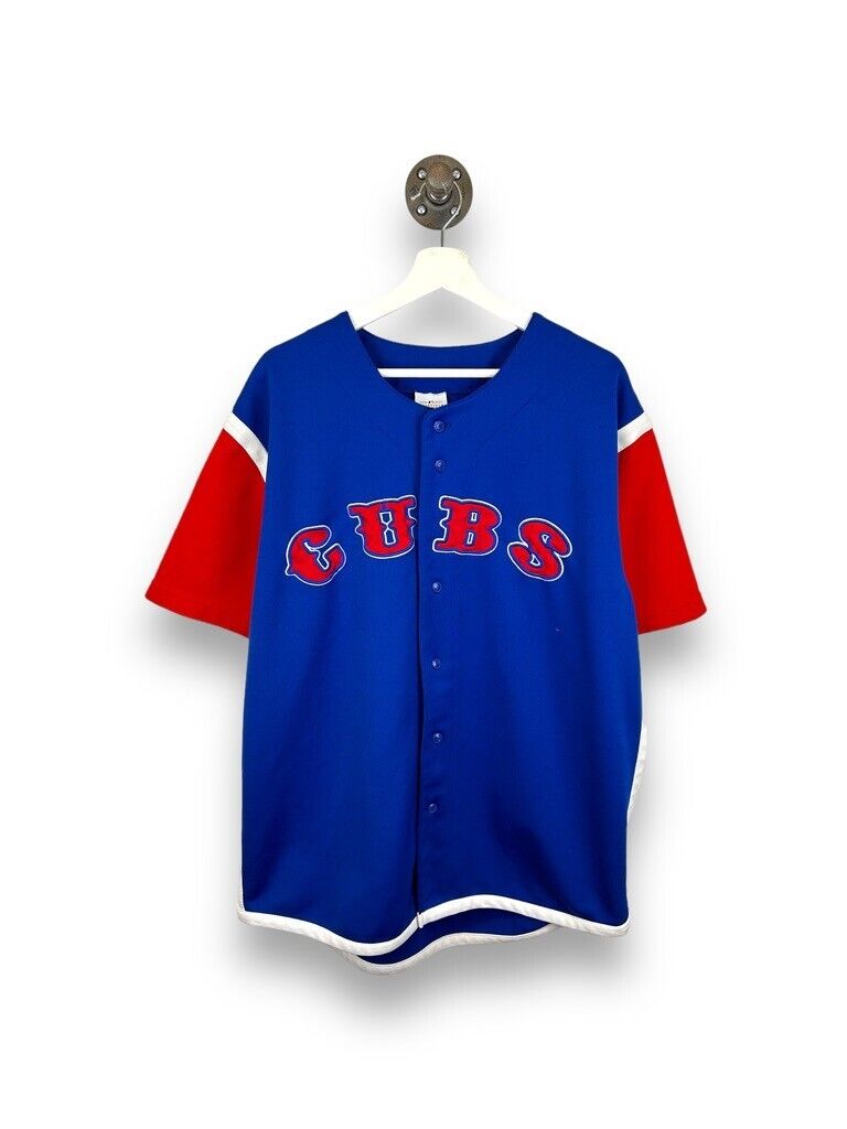 Vintage Chicago Cubs MLB Stitched Baseball Jersey Size Large Blue