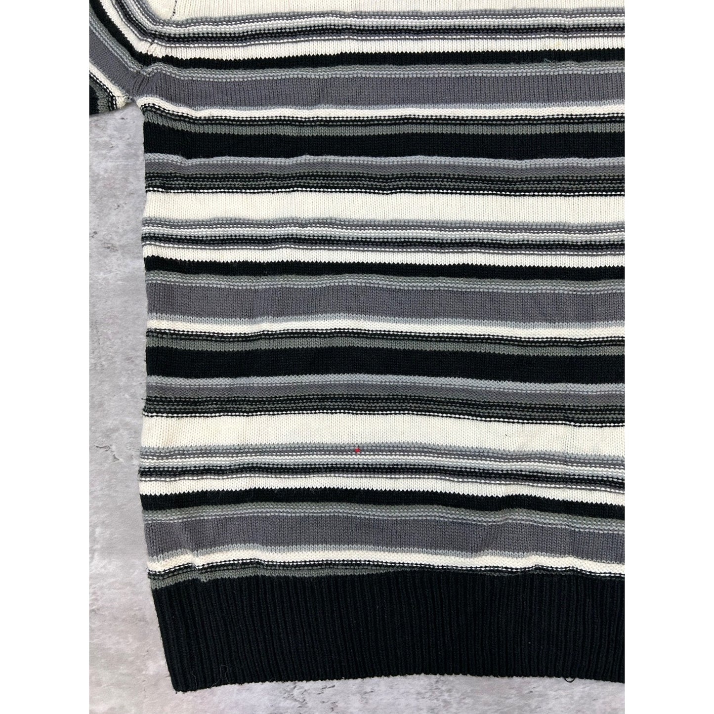 Vintage 90s 212 NYC Striped Pullover Ribbed Knit Sweater Size XL