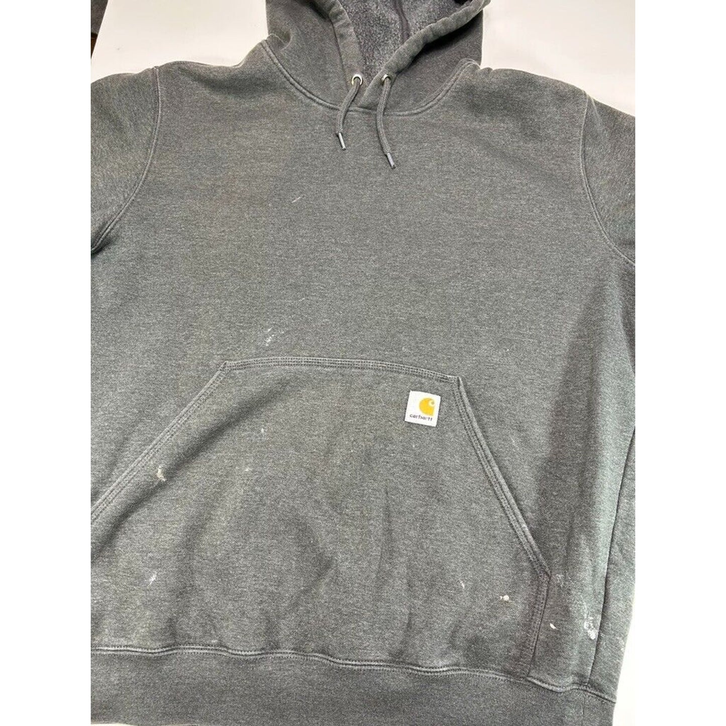 Carhartt Original Fit Sleeve Spellout Hooded Work Wear Sweatshirt Size Large