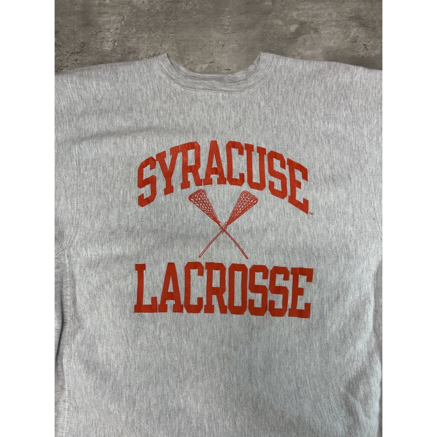 Vintage 90s Syracuse Lacrossee NCAA Champion Reverse Weave Sweatshirt Size XL