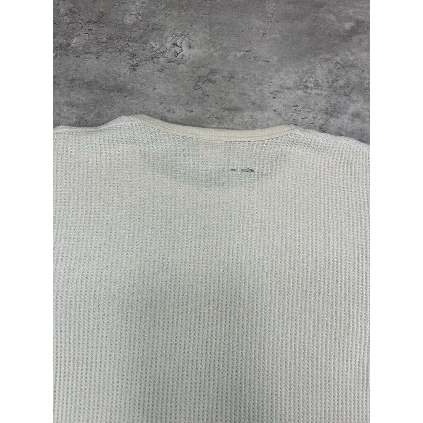 Vintage 1970s J.E. Morgan Blank Thermal Print Long Sleeve T-Shirt Size Medium