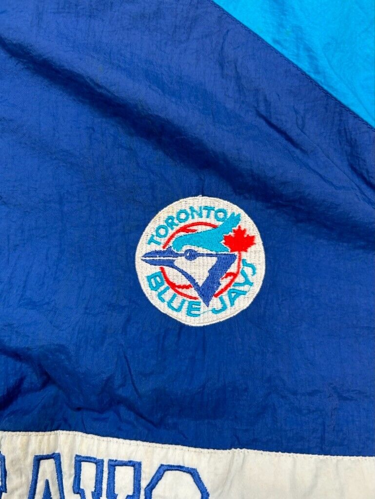 Vintage 90s Toronto Blue Jays MLB 1/2 Zip Insulated Pullover Jacket Size Small