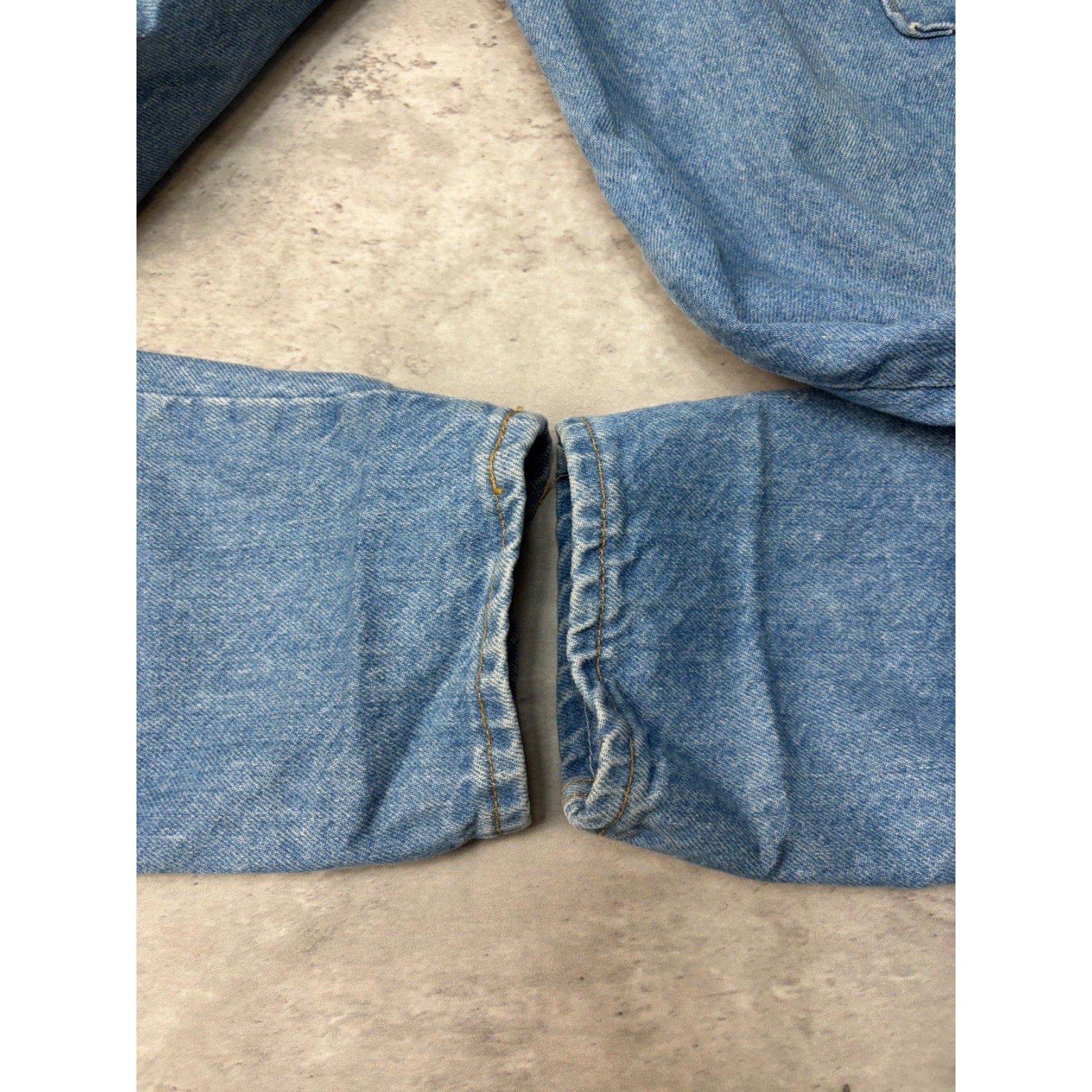 Vintage 90s Womens Palmettos Medium Wash Denim Cargo Pants Size 25