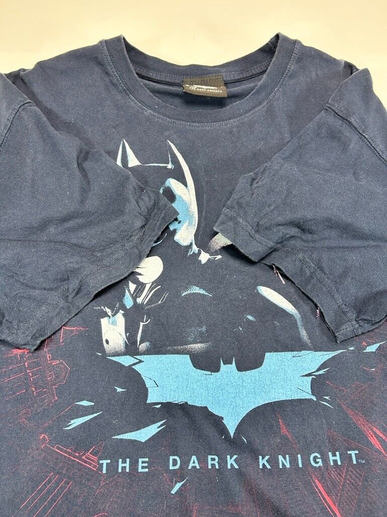 The Dark Knight Batman And Joker Graphic Movie Promo T-Shirt Size 2XL Blue