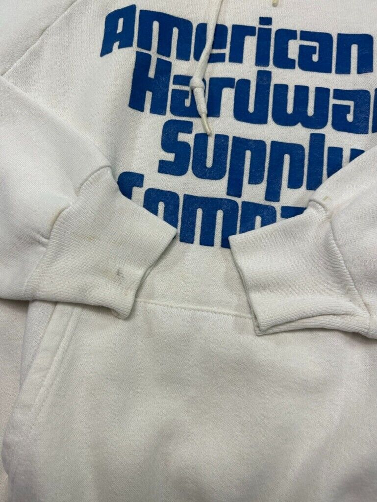 Vintage 70s/80s American Hardware Supply Company Hooded Sweatshirt Size Small