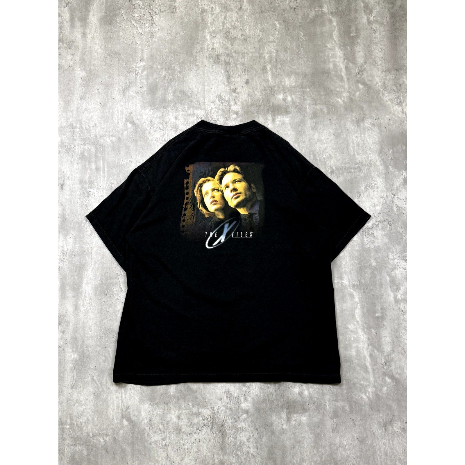 Vintage 1998 The X Files Tv Show Promo Embroidered Spellout T-Shirt Size XL