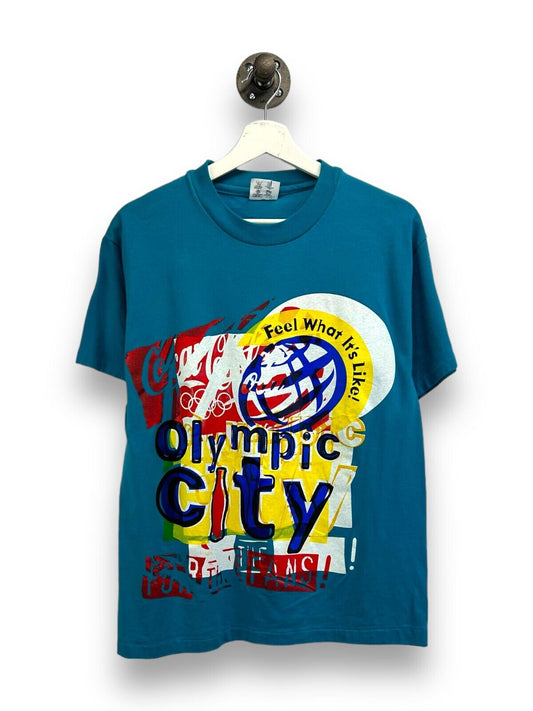 Vintage 90s Coca Cola Olympic City For The Fans Champion T-Shirt Size Medium