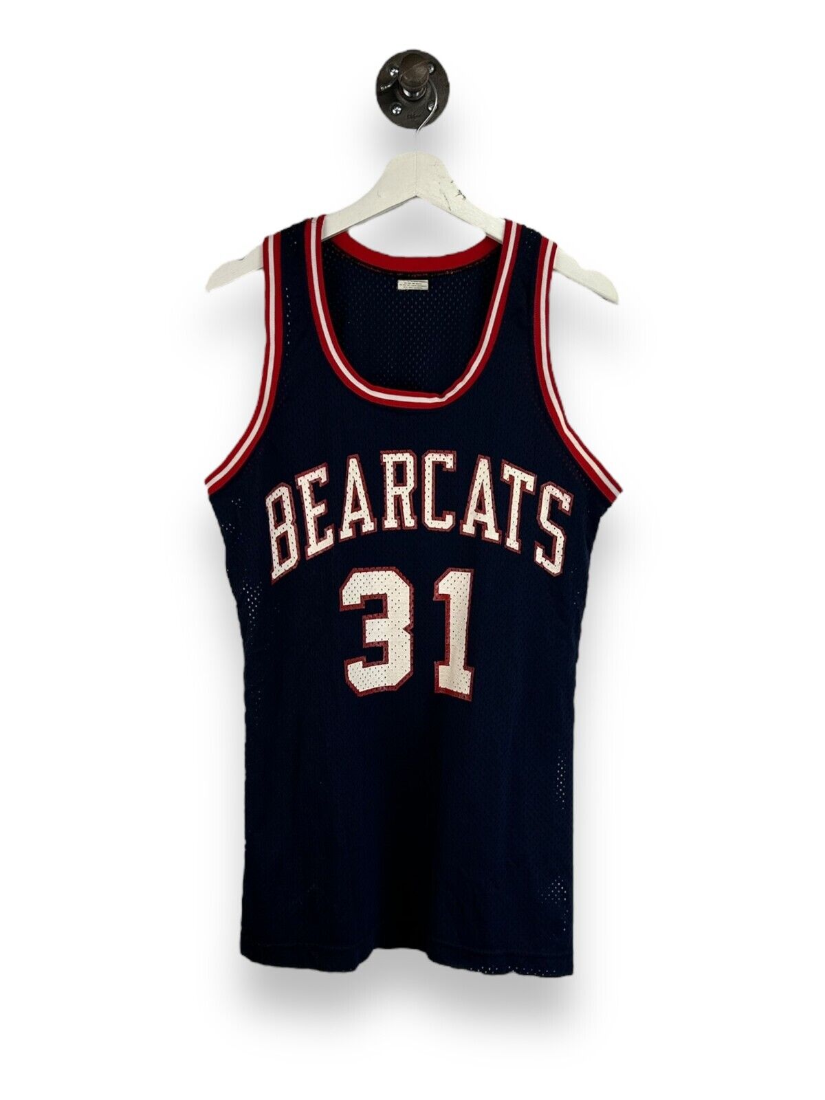 VTG 80s Cincinnati Bearcats #31 NCAA Collegiate Basketball Jersey Sz 40 Small