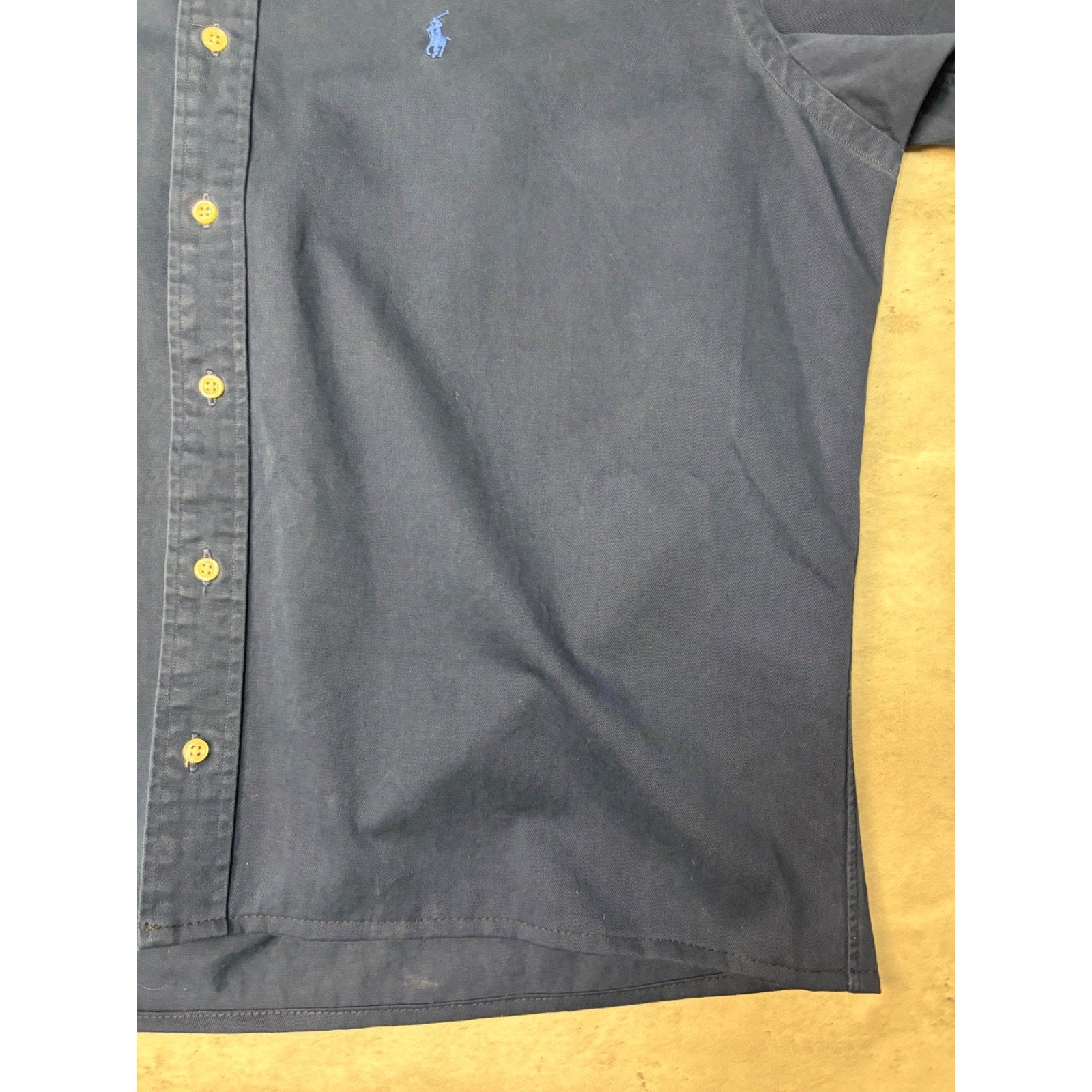 Vintage Polo Ralph Lauren Embroidered Pony Cropped Button Up Shirt Size Large