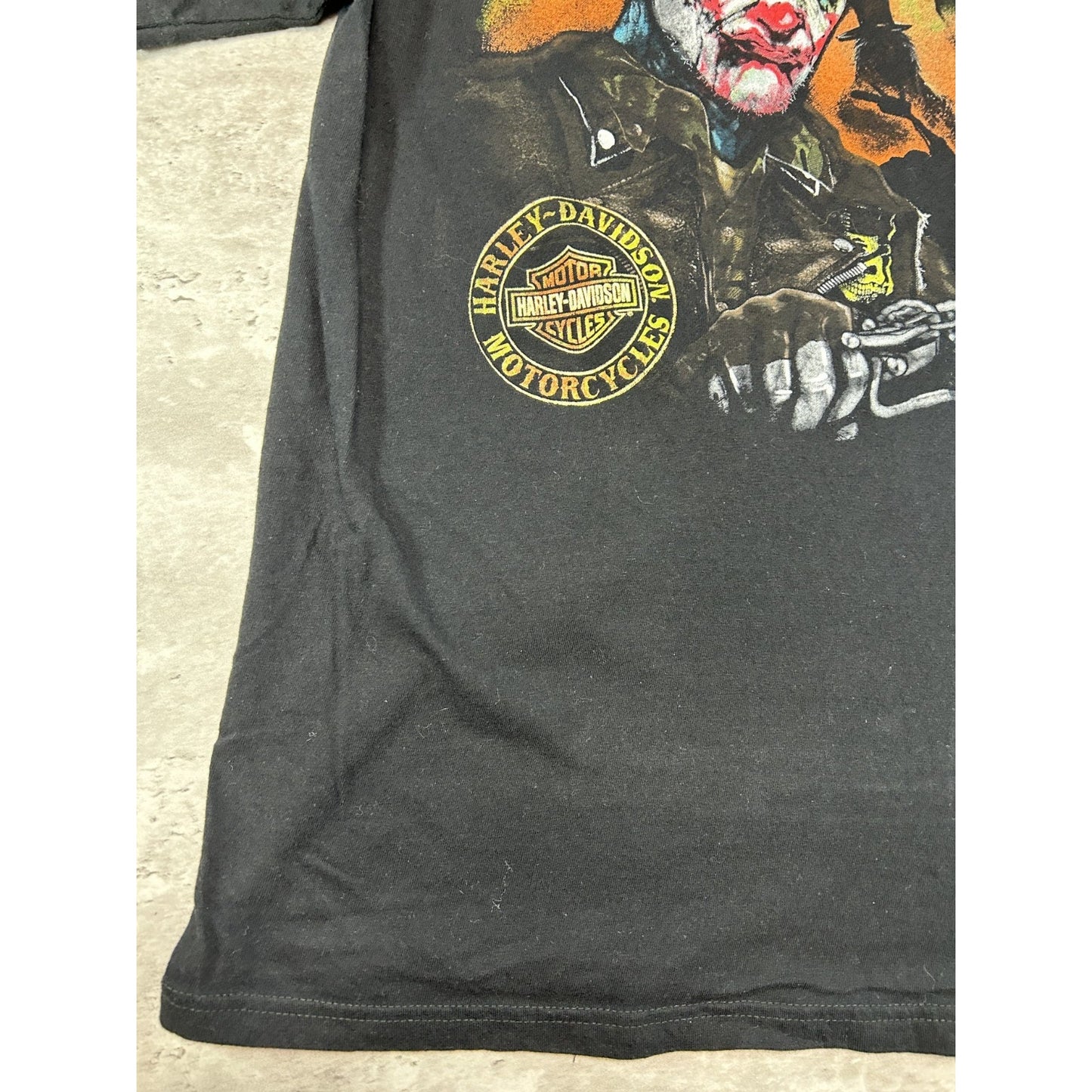 Harley Davidson Motorcycles Clown Graphic T-Shirt Size Large Black