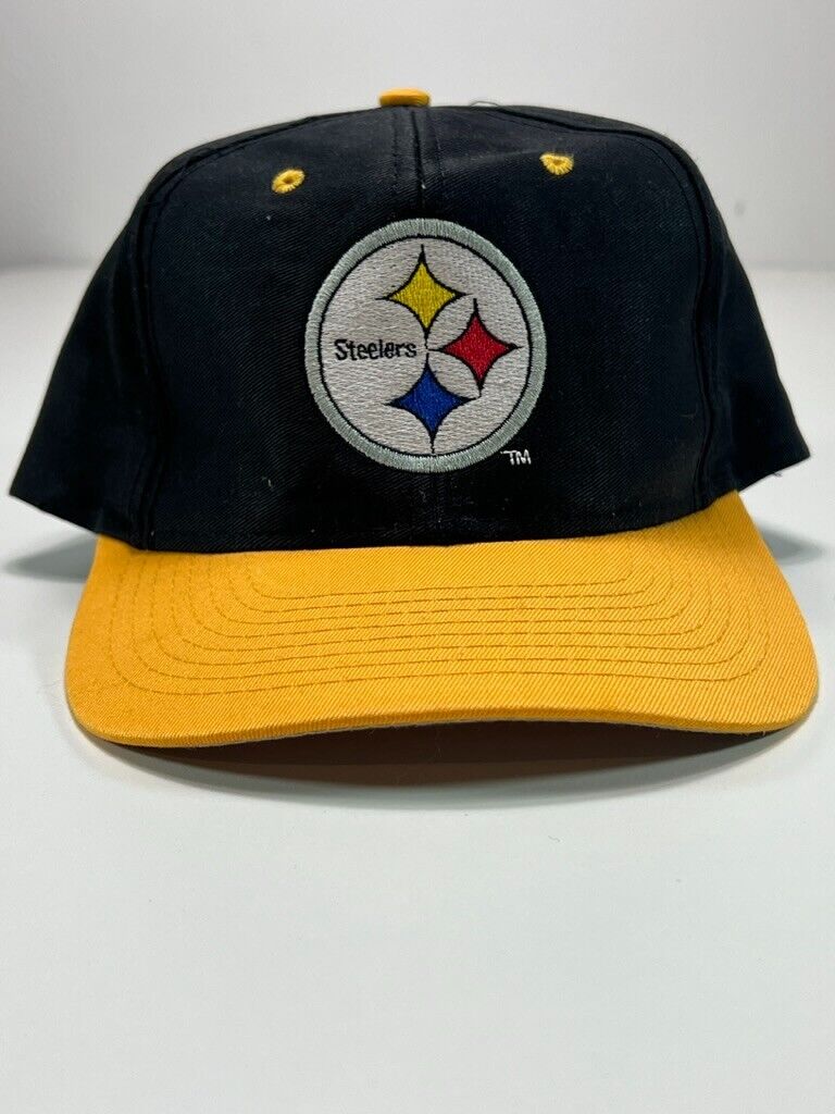 Vintage 90s Pittsburgh Steelers NFL Embroidered Logo 7 Snapback Hat OSFA