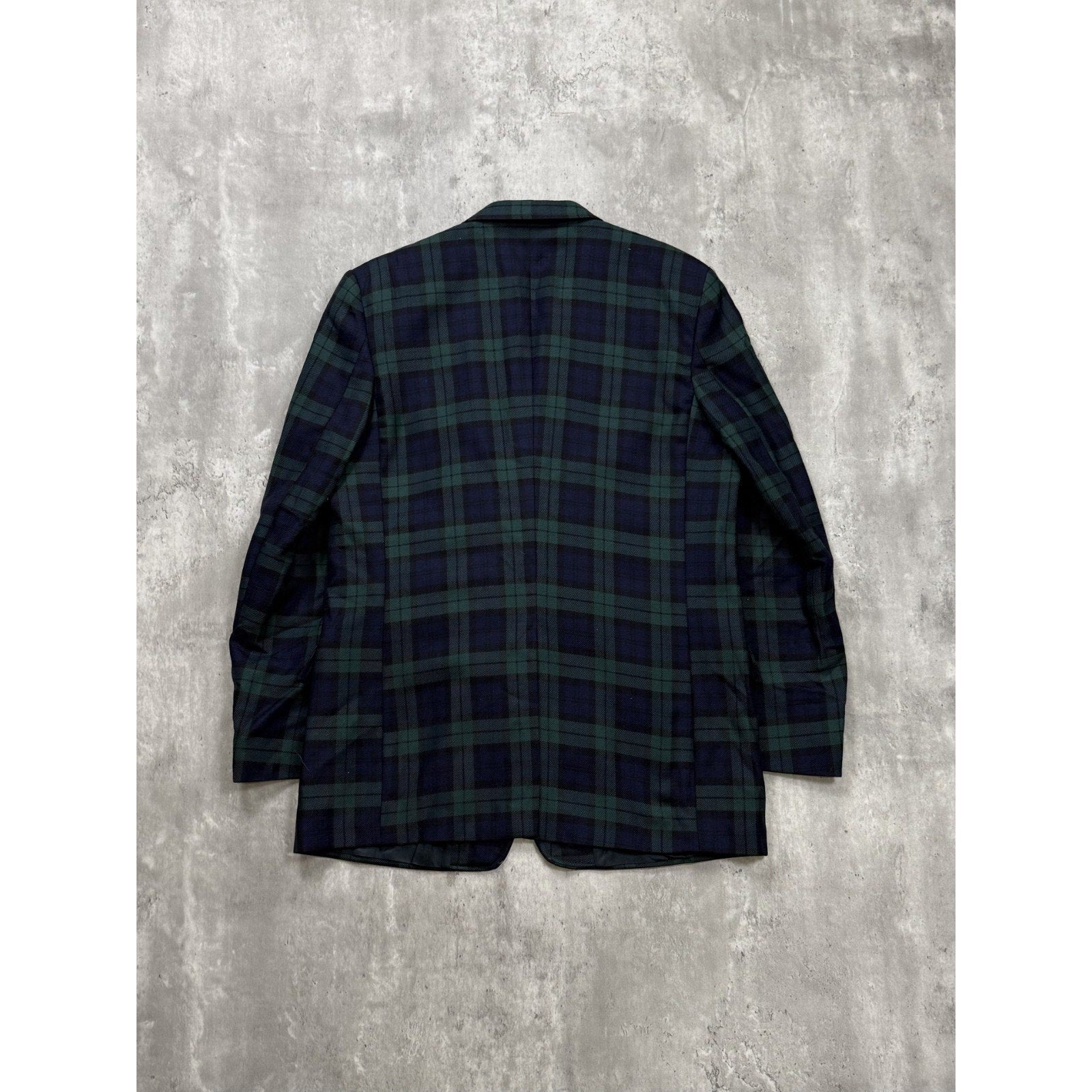 Vintage 1990s Tommy Hilfiger Green / Blue Plaid Print Blazer Jacket Size 18 Reg