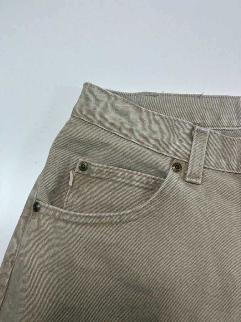 Vintage L.L. Bean Double L Classic Fit Khaki Denim Pants Size 31