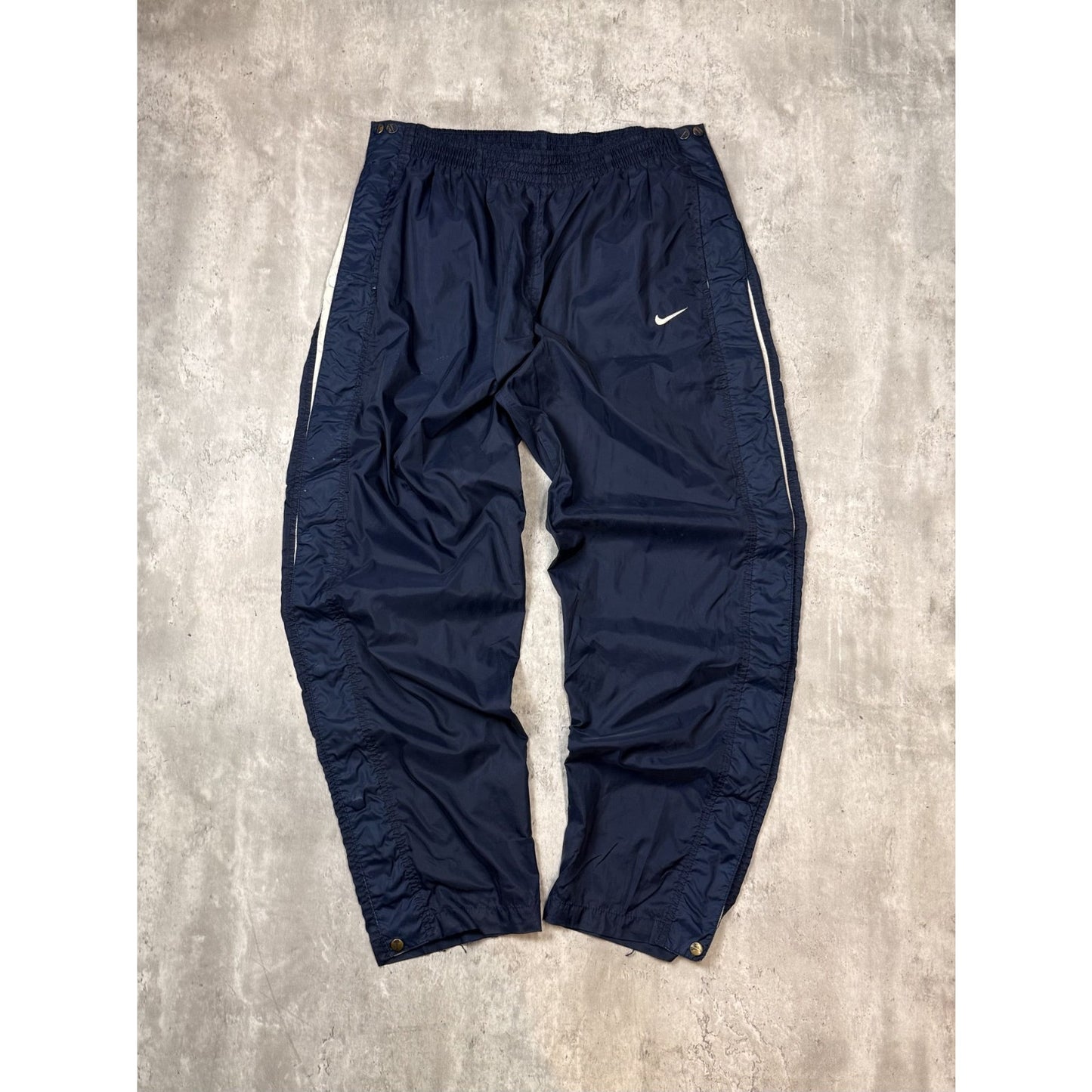 Vintage 90s Nike Embroidered Swoosh Nylon Track Pants Size XL