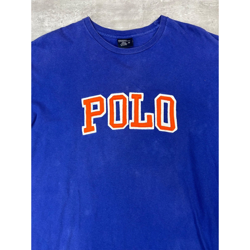 Vintage 90s Polo Ralph Lauren Embroidered Spellout Long Sleeve T-Shirt Sz Medium