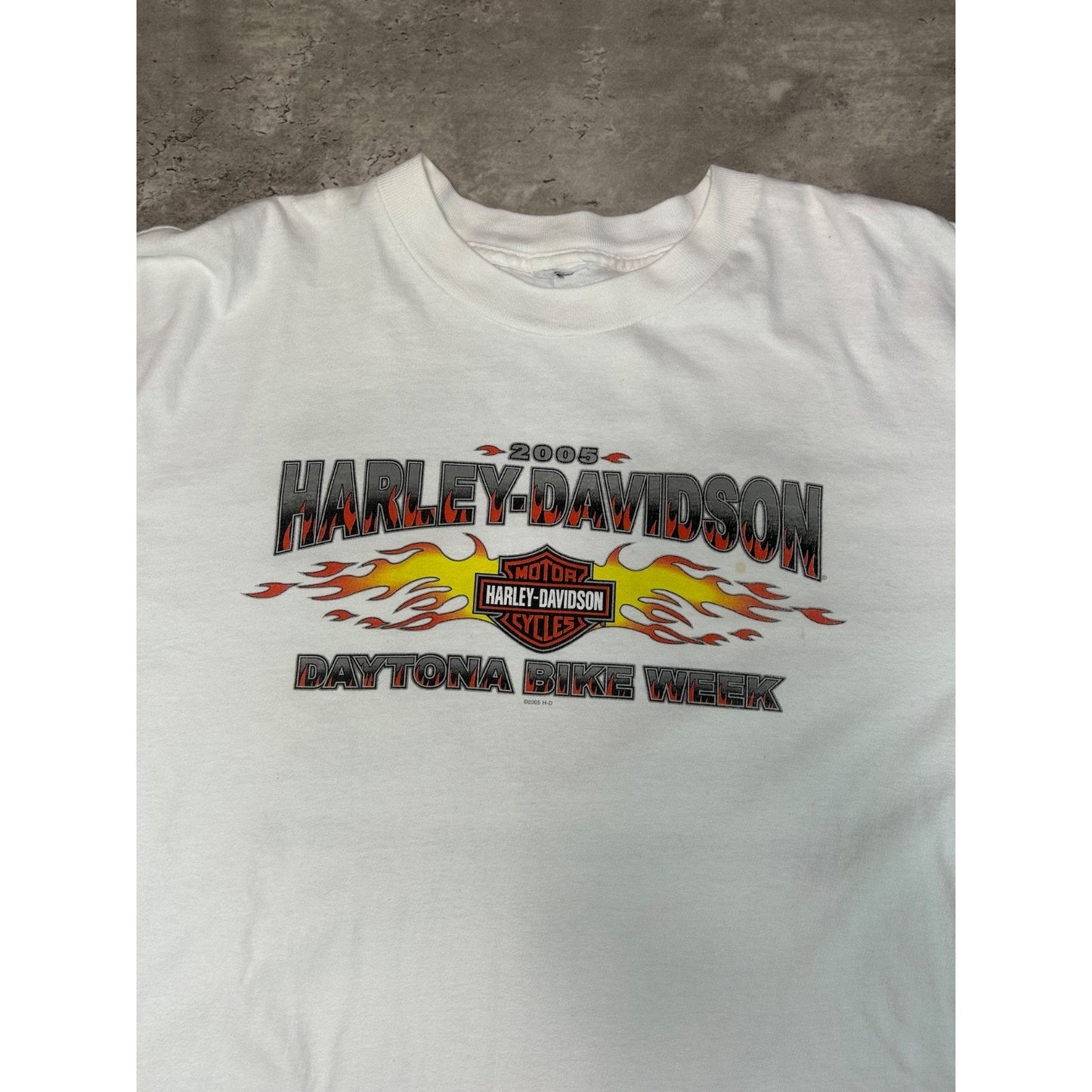 Vintage Harley Davidson Classic Logo Flame Graphic Long Sleeve T-Shirt Size XL