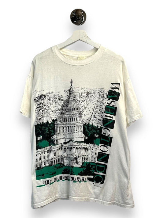 Vintage 80s/90s Washington D.C. The Nation's Capital Destination T-Shirt Size XL