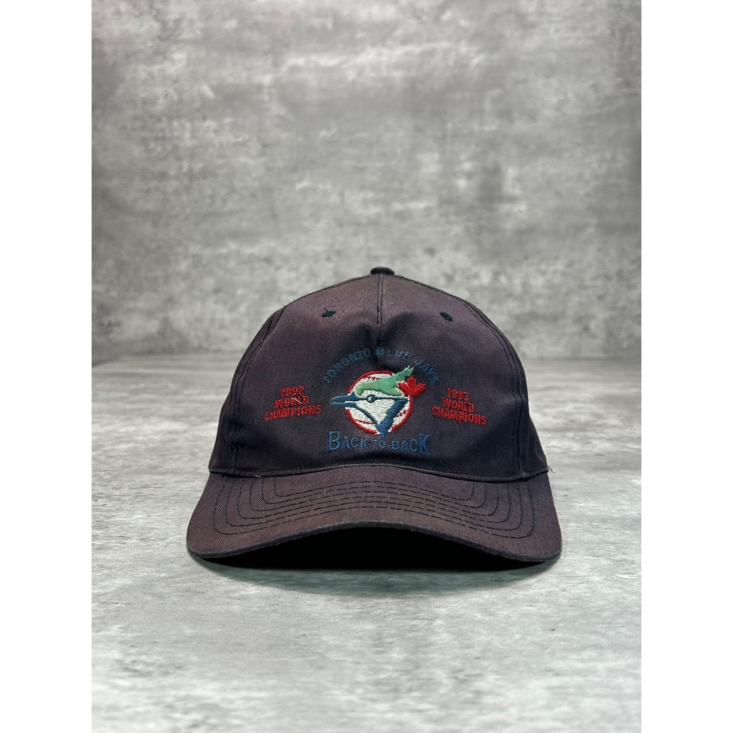 Vintage 1993 Toronto Blue Jays MLB Back To Back Champs Snapback Hat OSFA