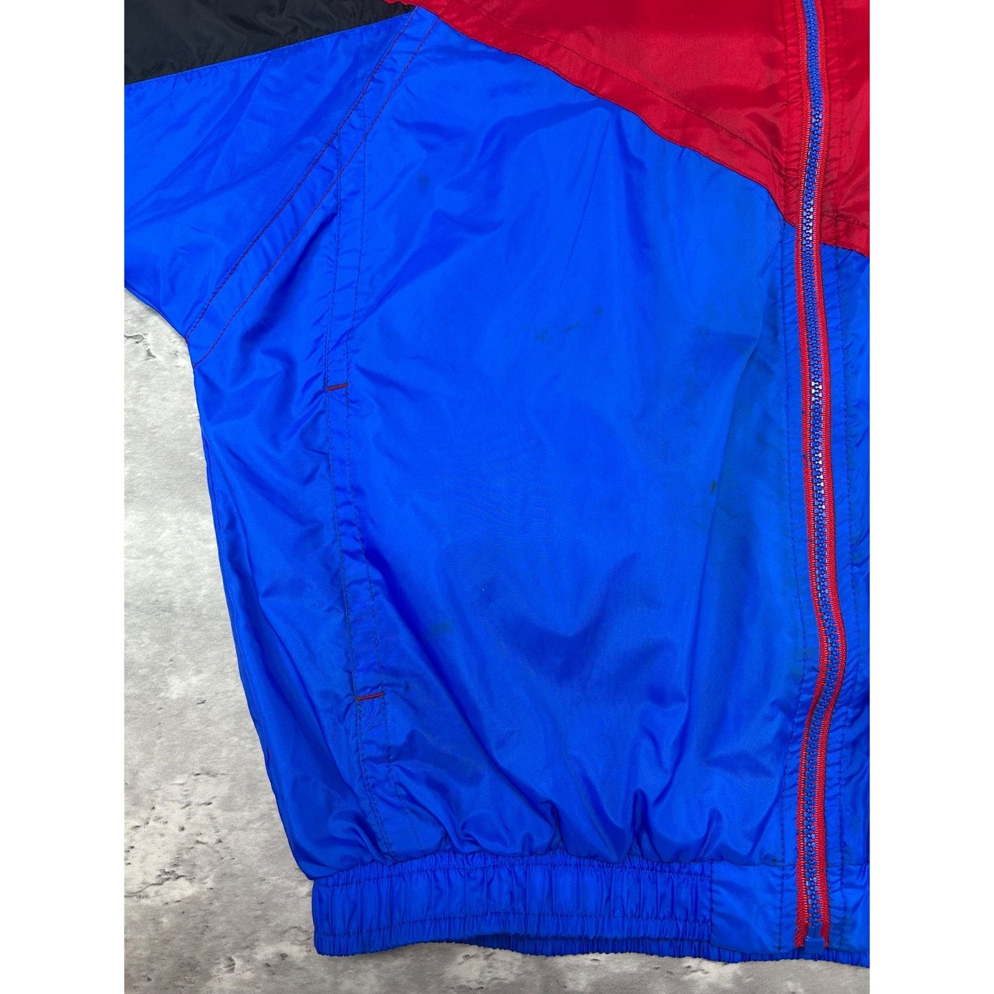 Vintage 80s/90s Youth Nike Embroidered Logo Full Zip Windbreaker Jacket Size XL