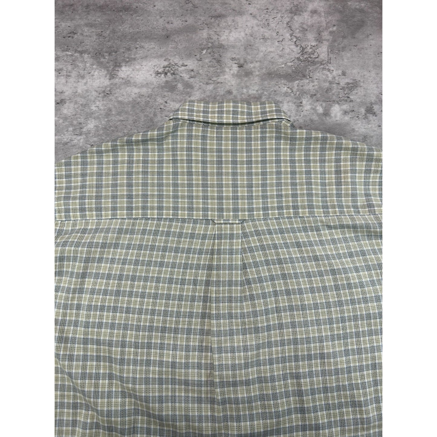 Vintage Natural Issue Plaid Single Pocket Cropped Button Up Shirt Size Large