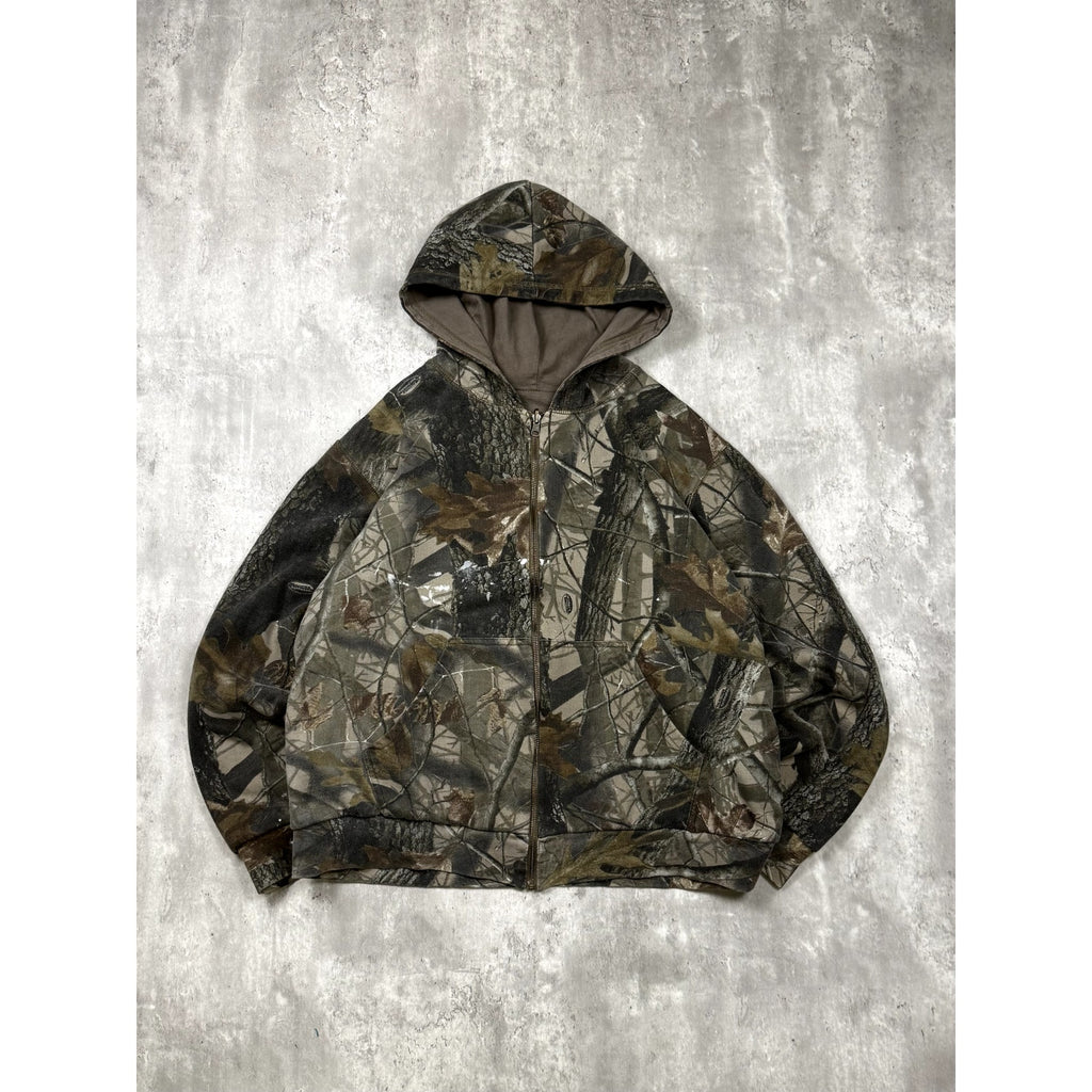 Vintage Outfitters Ridge Realtree Hardwoods Reversible Hooded Sweatshirt Size XL