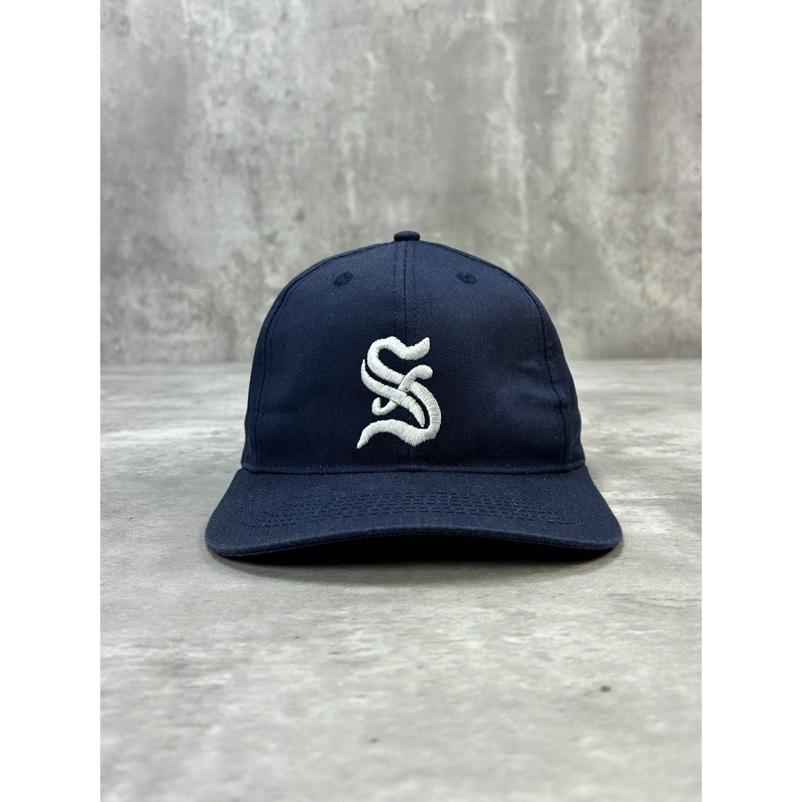 Vintage Old English S Embroidered Logo Snapback Hat OSFA