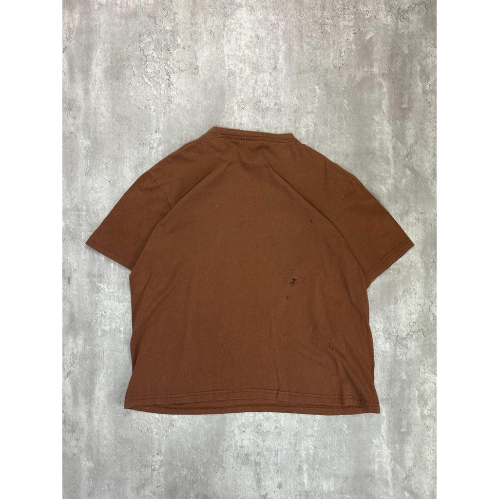 Vintage 90s Simply Editions Animal Graphic Nature T-Shirt Size XL Brown