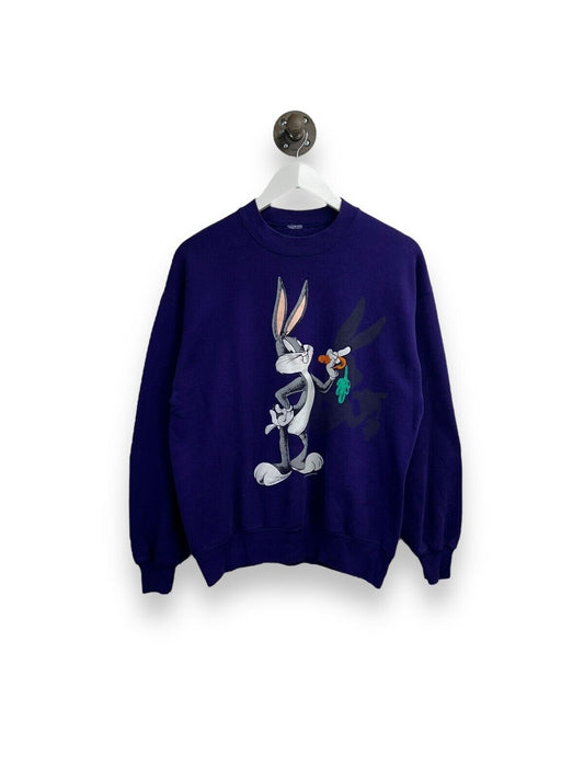 Vintage 1993 Looney Tunes Bugs Bunny Cartoon Character Graphic Sweatshirt Medium