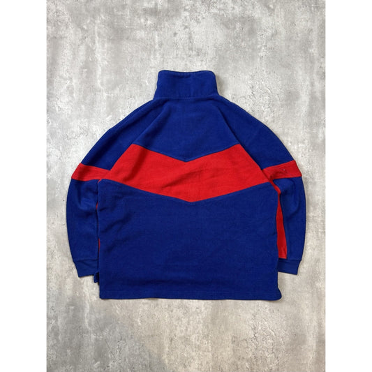 Vintage 90s New York Rangers NHL Embroidered 1/2 Zip Fleece Sweatshirt Sz Large
