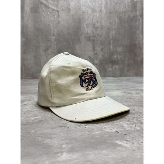 Vintage 1993 Quebec Nordiques NHL Embroidered Spellout Snapback Hat OSFA