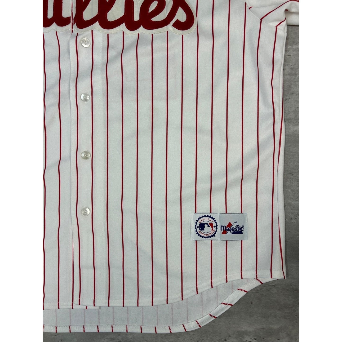 Vintage 90s Jim Thome #25 Philadelphia Phillies MLB Pinstripe Jersey Size 2XL